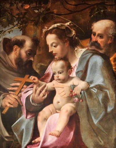 La Sagrada Familia con San Francisco de Annibale Carracci